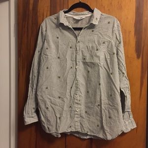 Striped bumble bee Old Navy button down shirt
